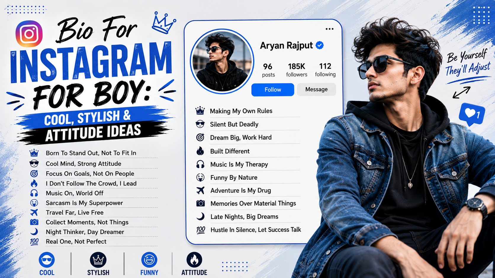 Bio for Instagram for Boy Cool, Stylish & Attitude Ideas