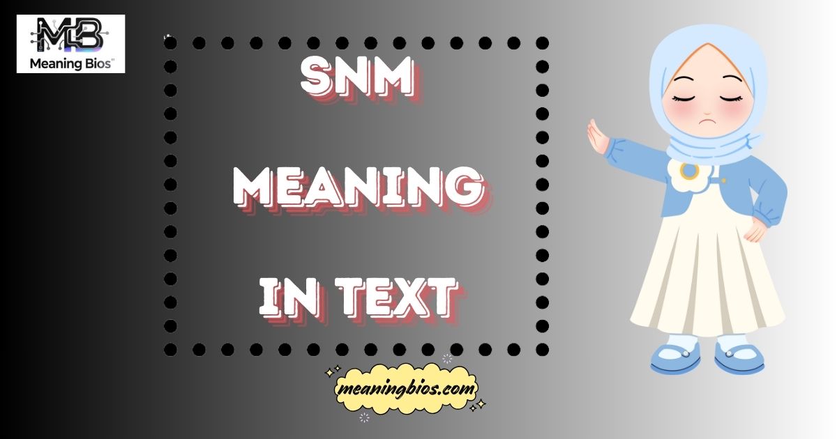 SNM Meaning in Text