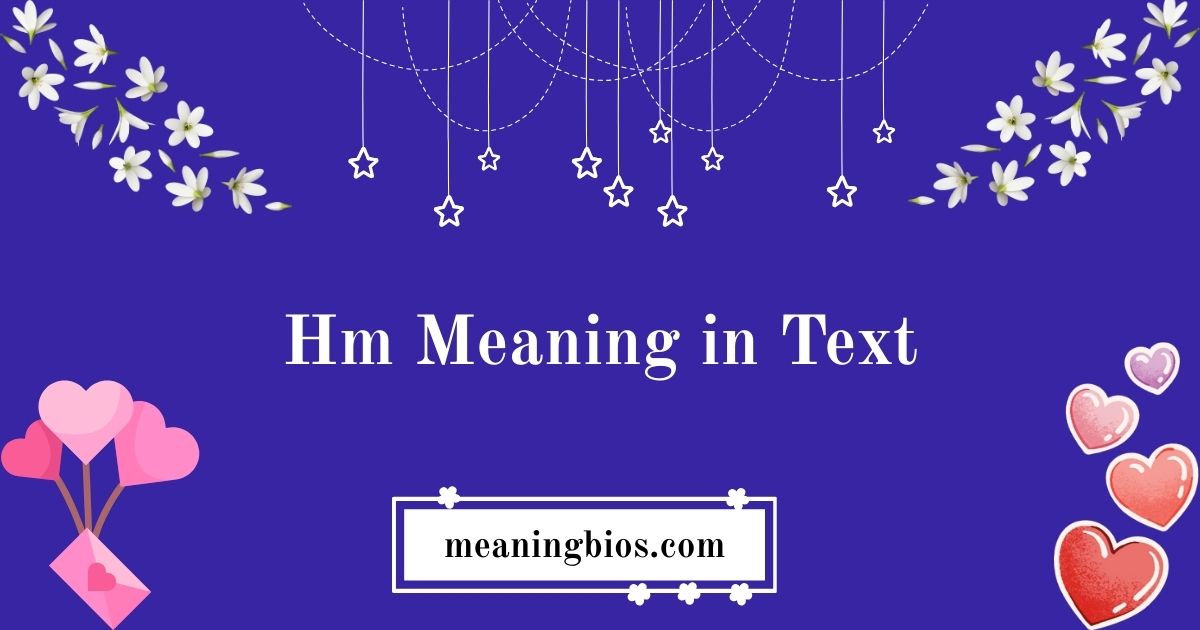 Hm Meaning in Text